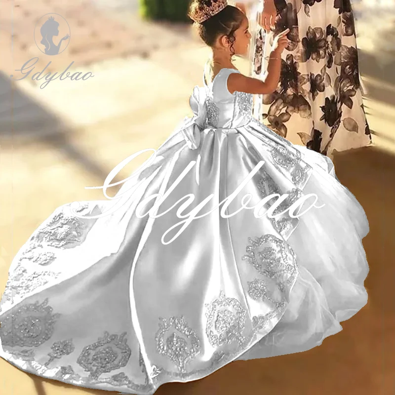 New Princess Girls Dress 2022 Summer Lace Bridesmaid Party Dress Flower Costume Kids Dresses For Girls Wedding Dress Vestido
