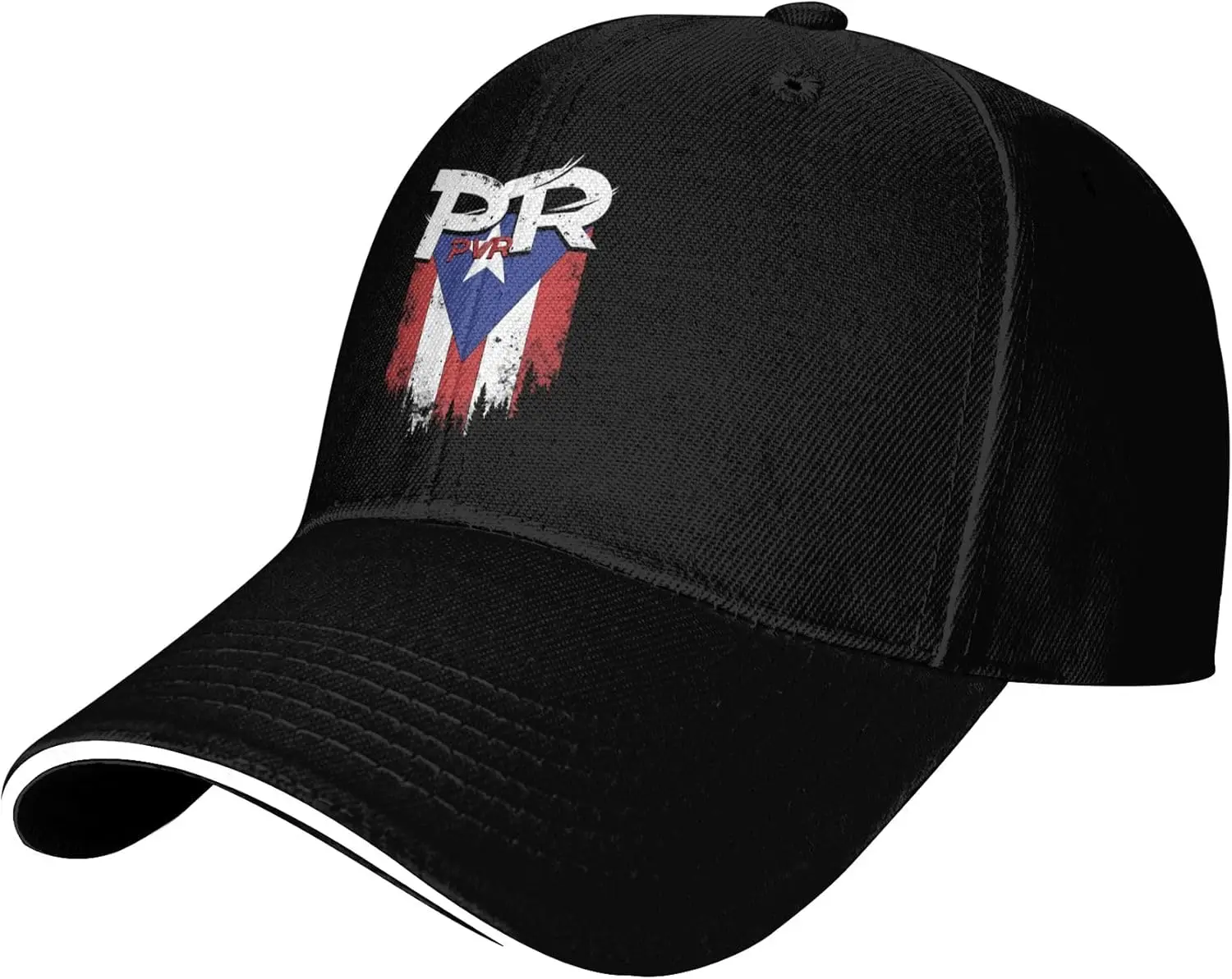 Puerto Rico PR Flag Distressed Baseball Cap Polyester Adjustable Dad Hat Unisex Casual