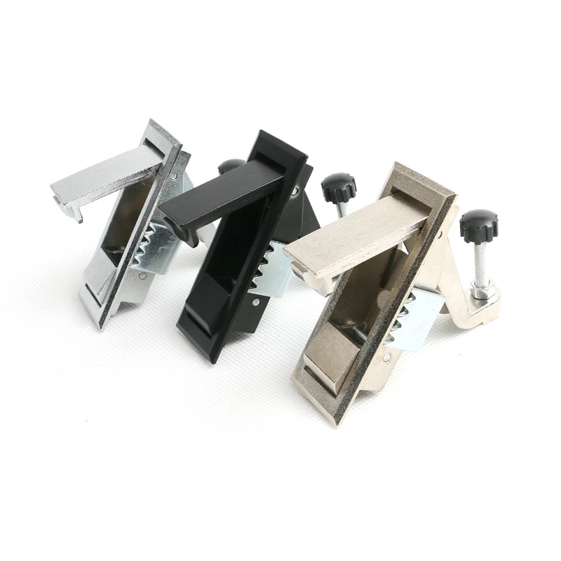Push Button Lock Zinc Alloy Adjustable Box Case Boiler Flat Industrial Style Locker Switch Hasp Latch For Distribution Box Metal