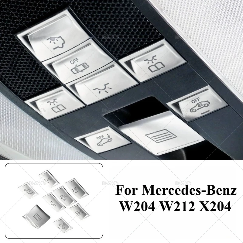 Light button for car solar roof, For Mercedes benz decorative stickers gick c e x204 W204 W212, roof light deck duster