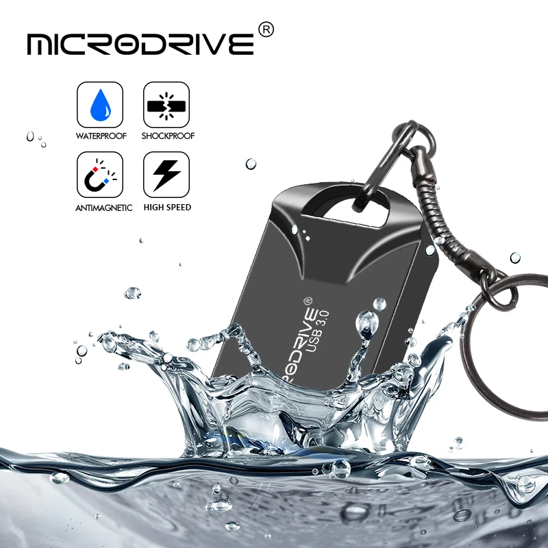 محرك فلاش USB صغير 3.0 128 جيجابايت 64 جيجابايت 32 جيجابايت 16 جيجابايت ذاكرة عالية السرعة فلاش USB3.0 عصا قرص u صغير مع سلسلة مفاتيح