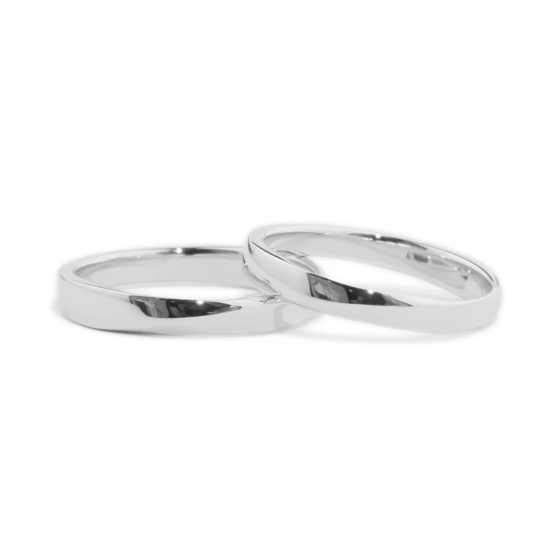 Flowing Elegance 18K/14K/10K Gold & PT950 Platinum Diamond Couple Rings, Timeless Wedding/Engagement Gift