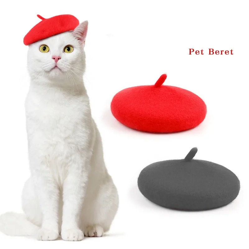 

Pets Dog Hat Accessories Pets Grooming Dress Up Cap Cute Beret Mini Decorative Cat Headwear Puppy Painter Felt Hat