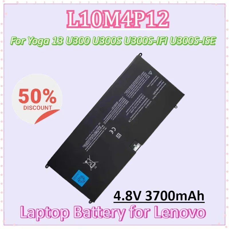 

L10M4P12 14,8 В 3700 мАч 54 Втч Аккумулятор для ноутбука Lenovo Yoga13 U300 U300S U300S-IFI U300S-ISE L1OM4P12 4ICP5/56/120 Аккумуляторы