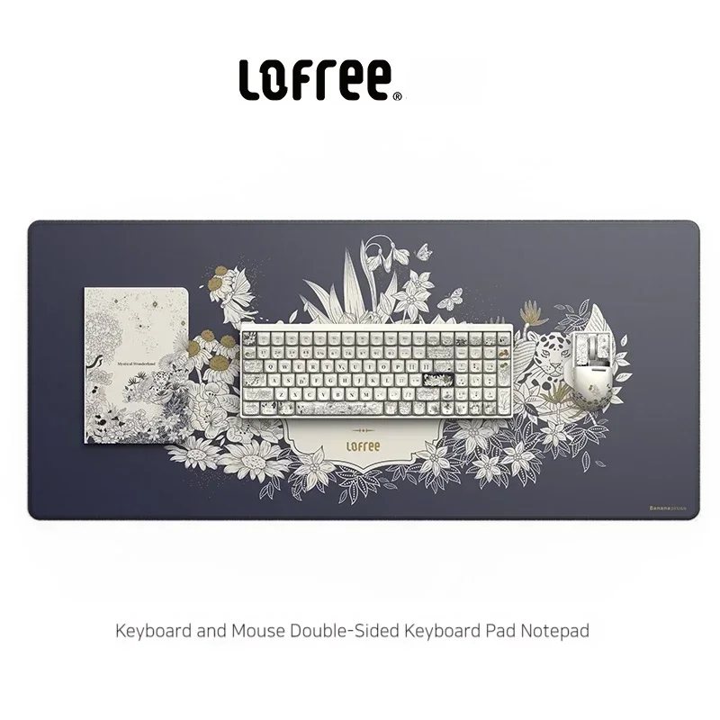 LOFREE Tri-Mode Mechanical Combo Low-Profile Gasket Mount PBT Keycaps RGB Backlit 2000mAh for Office Gaming Travel