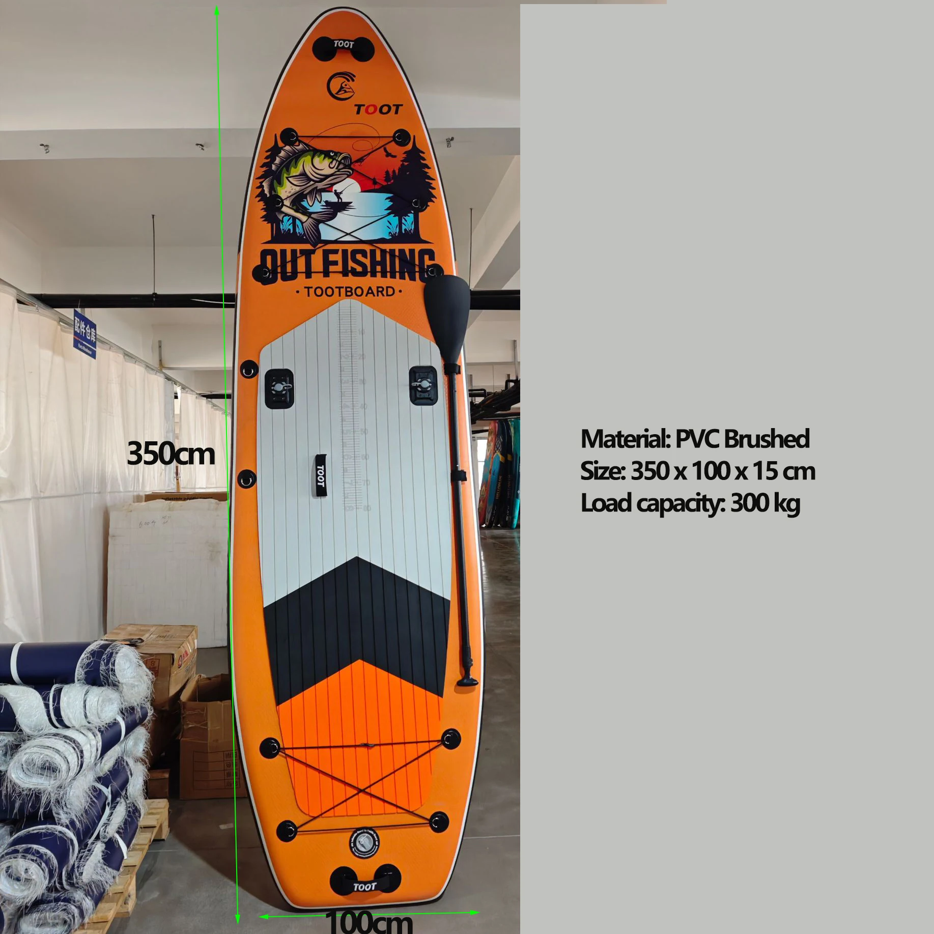 Portable Inflatable Paddleboards Set for Water Fishing Use Durable PVC Brushed Material SUP Platforms Water Yoga Exercise Boards