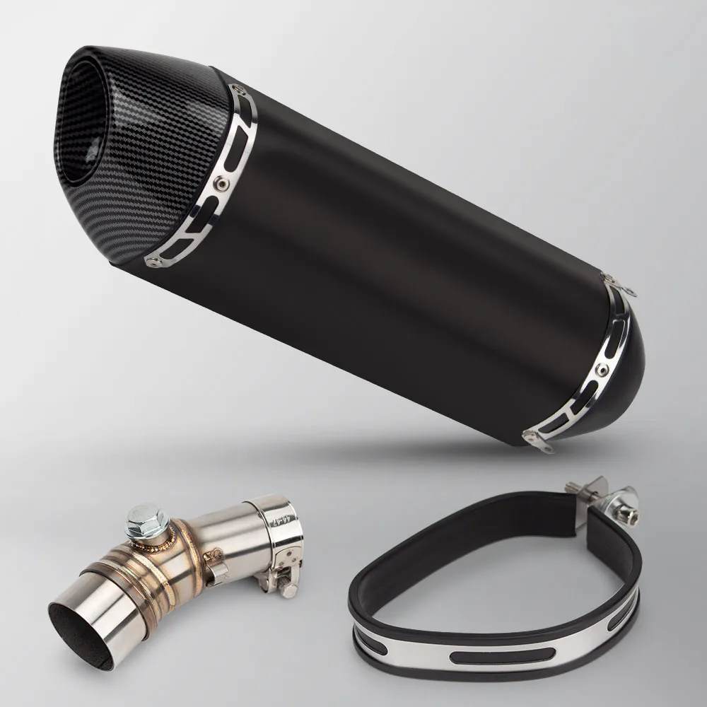 ER6F Exhaust Muffler For Kawasaki ER6N ER-6N/6F 2006-2023 Versys 2015-2023 Motorcycle Slip on Line Exhausts R77S Tail Tube Kit