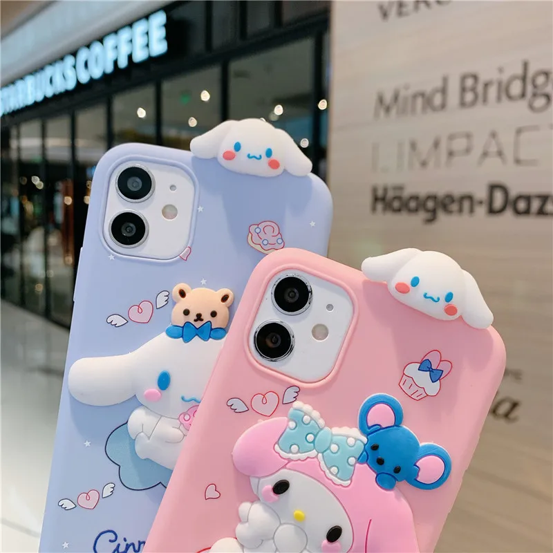 New popular model suitable for iphone15 cartoon apple 16 mobile phone case cinnamons dog Melodys cute three-dimensional silicone