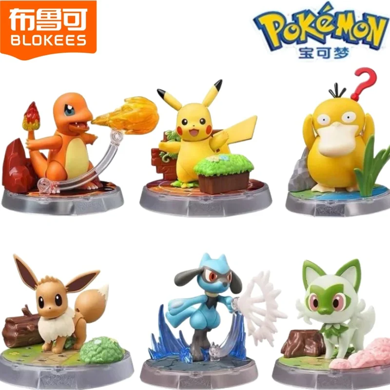 BLOKEES Pokémon Building Block Man Classic Model S Pikachu Psyduck  Model Toy Assembly Model Desktop Decoration Gift
