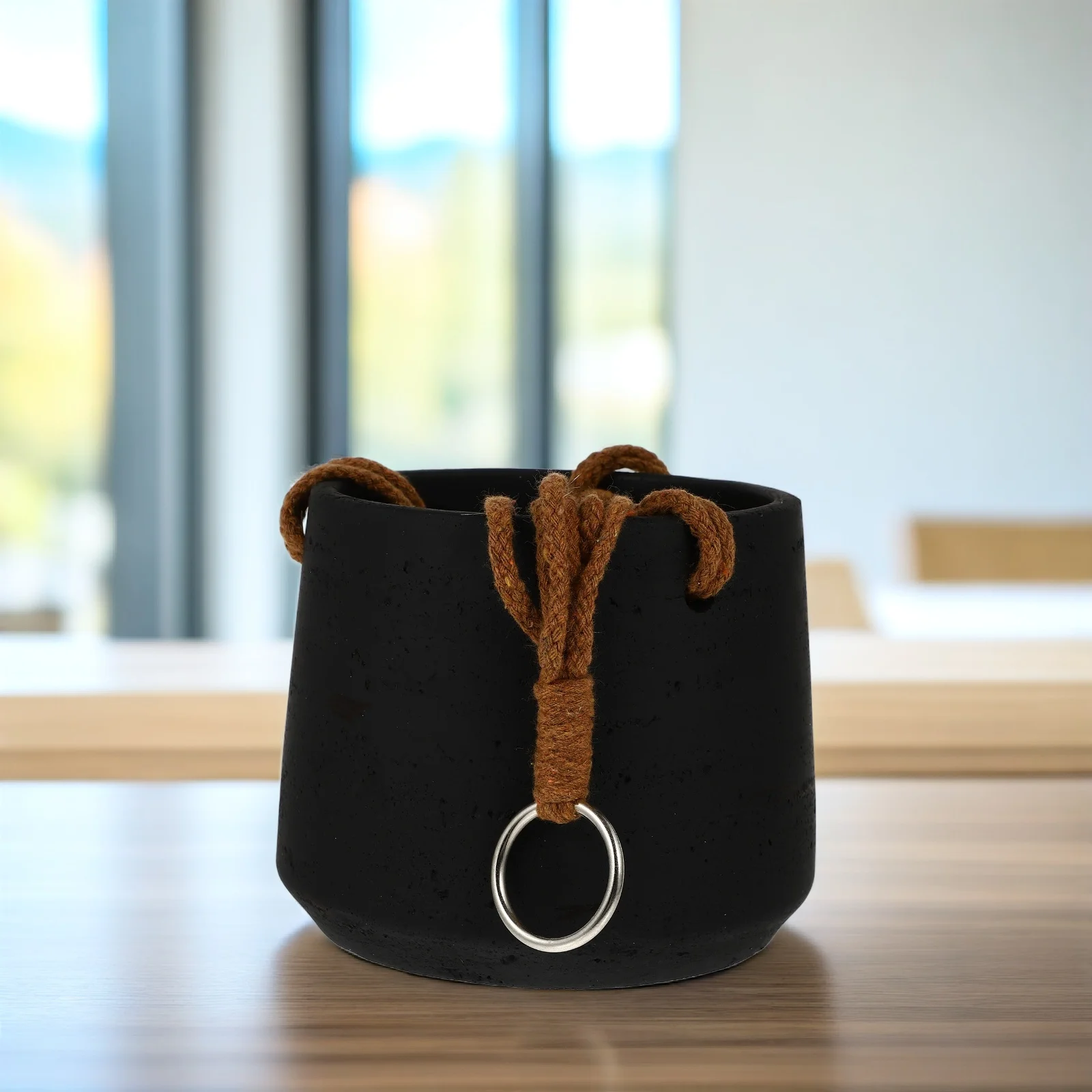 

Creative Wall-Mounted Cement Flower Pot Hanging Planter Plant Pot Decor for Balcony Home Office Garden Planting Container