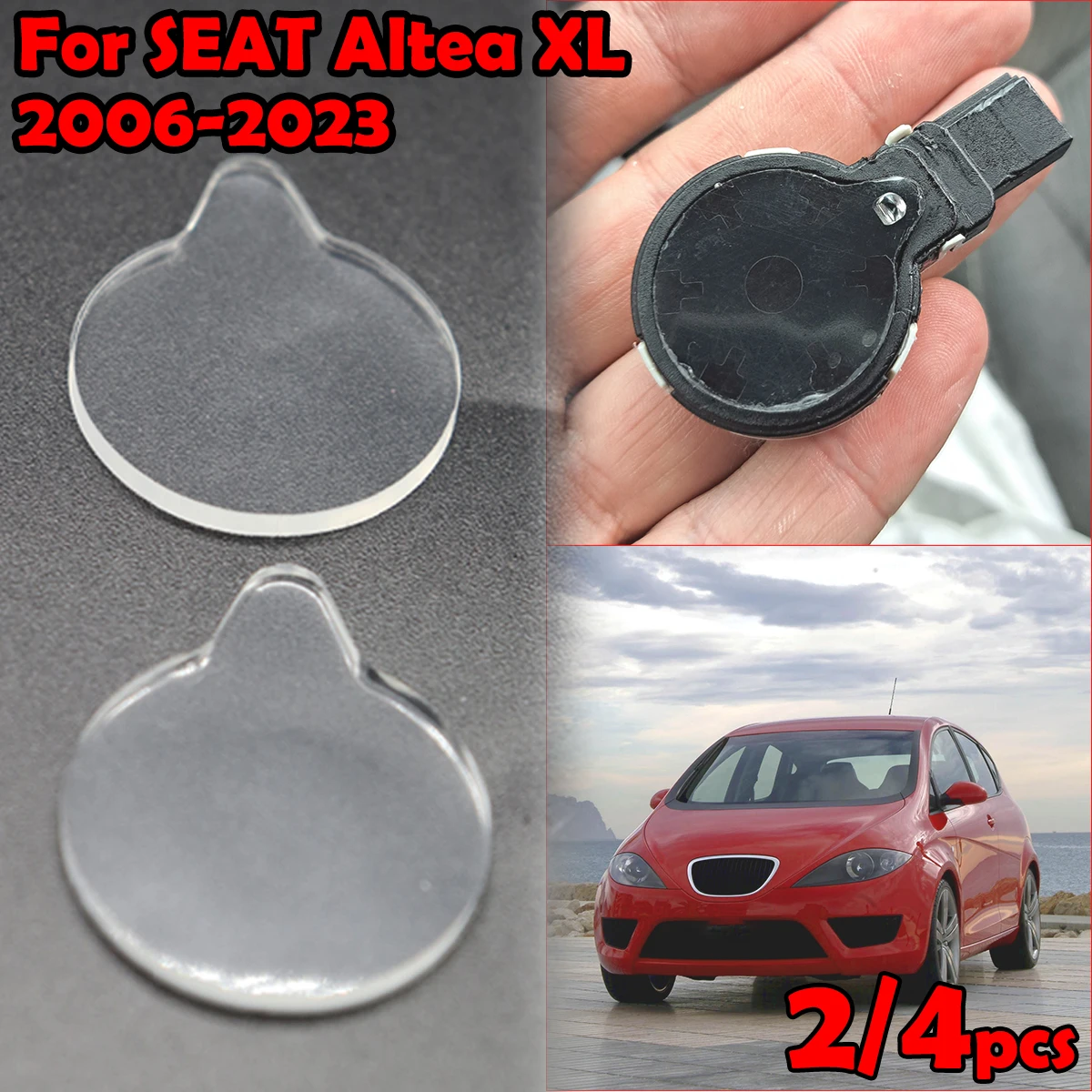 Para SEAT Altea XL 2006 - 2023 Sensor de luz de lluvia almohadilla de Gel película adhesiva cojín de silicona Kit de reparación de chips de parabrisas cinta fija 7612