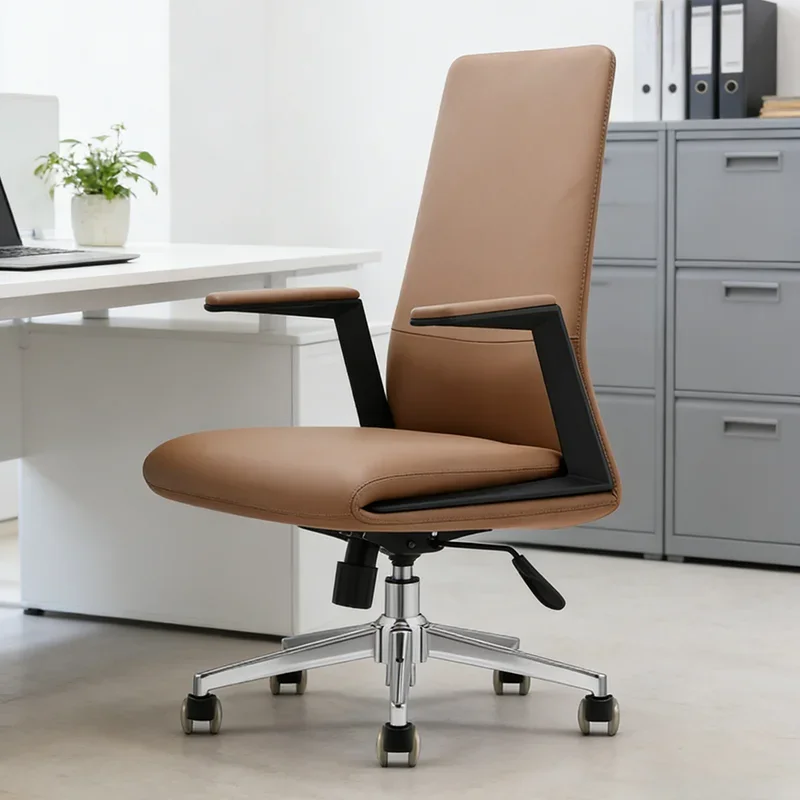 

Modern Luxury Executive Office Chair Rotary Heavy Duty PU Leather Ergonomically Adjustable
