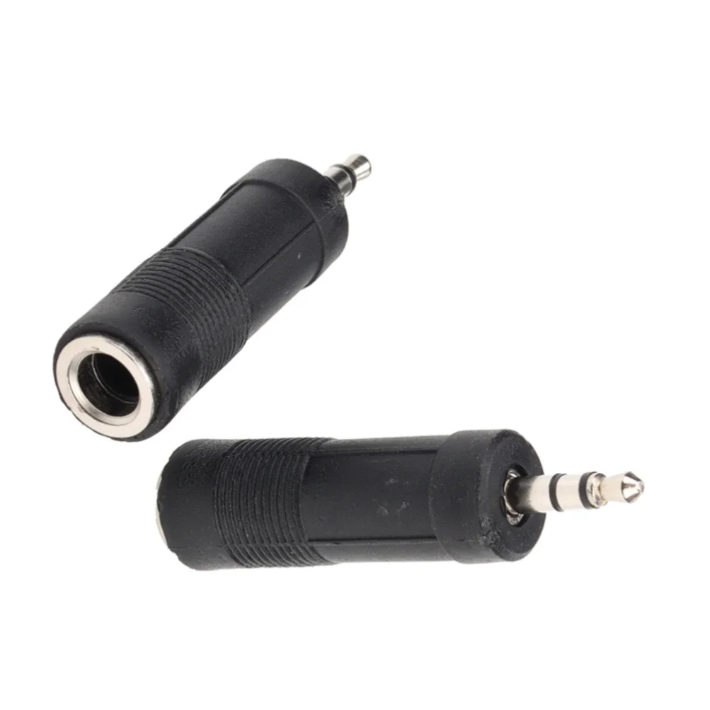 500pcs Portable 3.5mm Male Jack to 6.35mm Female Stereo Audio Adapter Headphone Amplifier Converter Connector