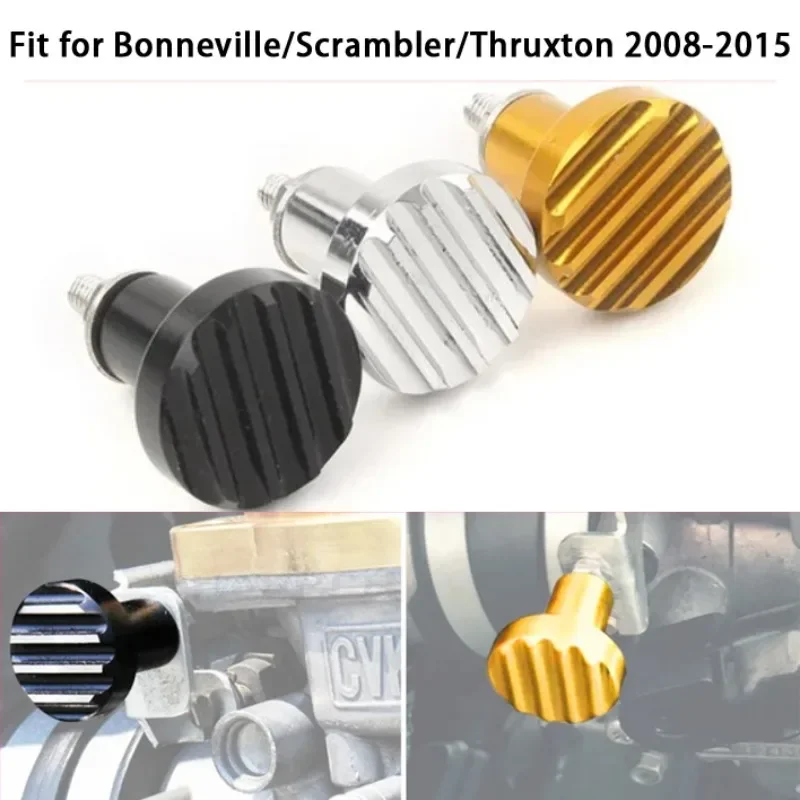 

Motorcycle accessories CNC Aluminum Fluted Carburetor Choke Knob parts For Scrambler Thruxton 900 Bonneville T100 SE 2008-2015