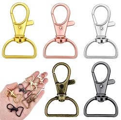 30-Pack Swivel Buckle Strap D-Ring Lanyard Spring Hook Keychain Clip Hook Metal Lobster Claw Clasp for Key Ring Hand Sewing