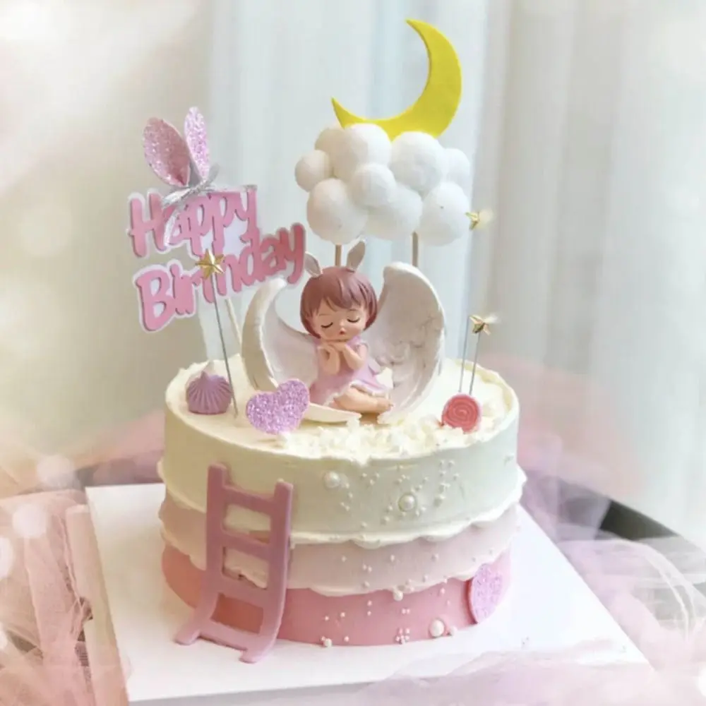 Fashion PVC Anime Figure Cake Topper Girl DIY Angel Cake Topper Cake Decorating Supplies Colorful Cake Decorate Home
