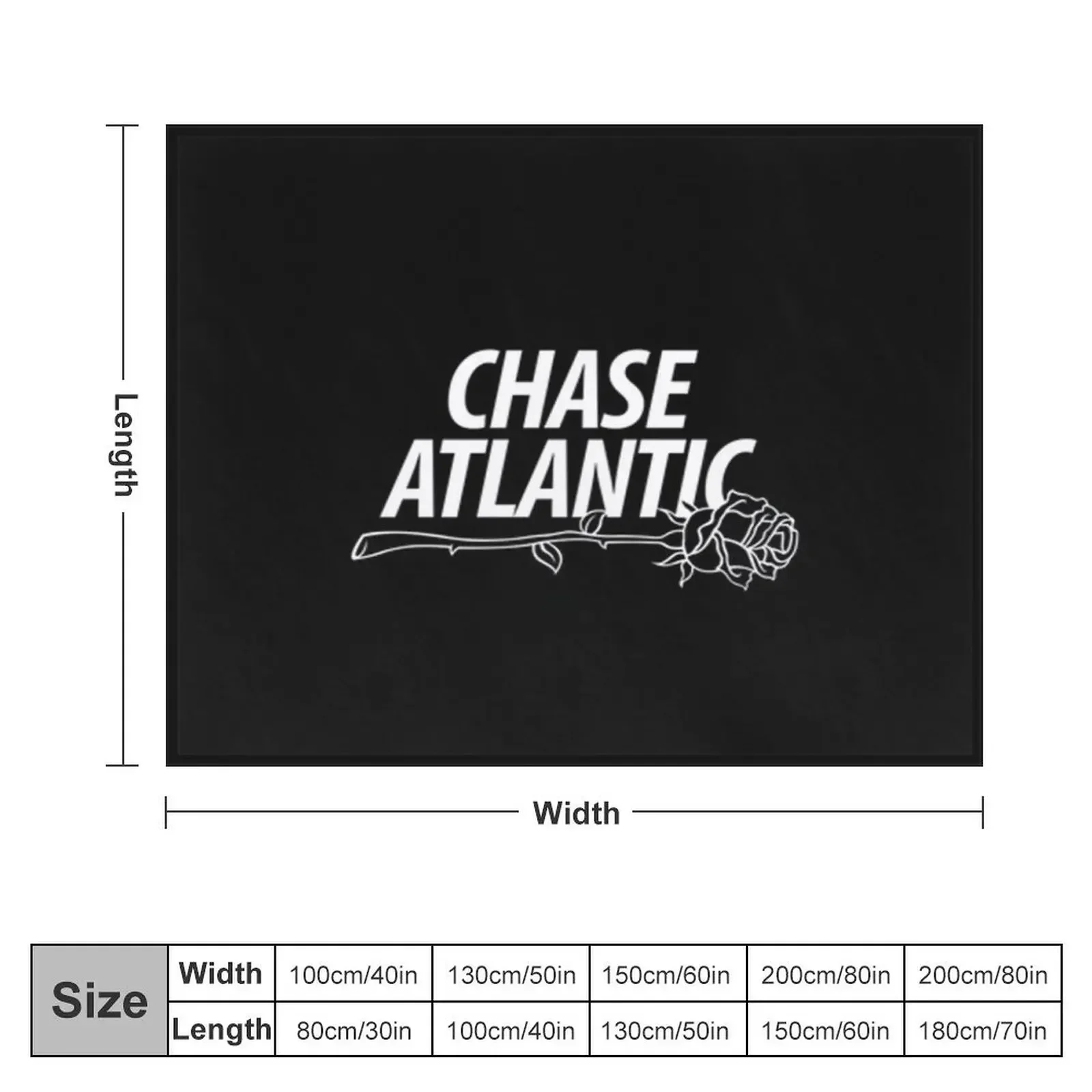 CHASE ATLANTIC ROSE LOGO Throw Blanket Vintage Flannel Fabric Polar Loose Blankets