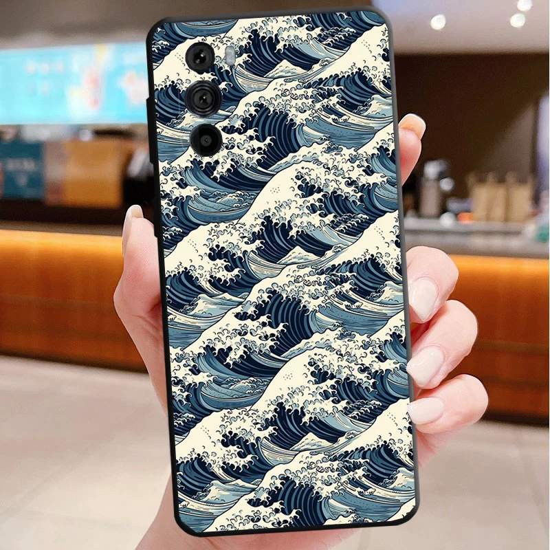 Great Wave Of Kanagawa Art Phone Case For Motorola Edge 50 40 Pro 50 40 30 Ultra Neo Fusion Moto G Play G Stylus G Power G 5G