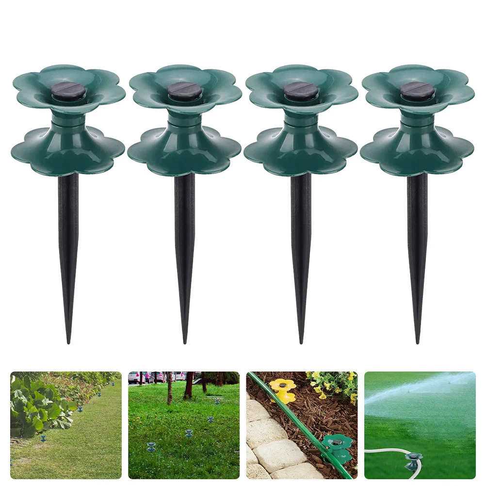 

4 Pcs Garden Hose Holder Tube Reel Guide Wheel Water Hose Lawn Holder Versatile Stand Garden Stakes Pvc Gardening Supplies