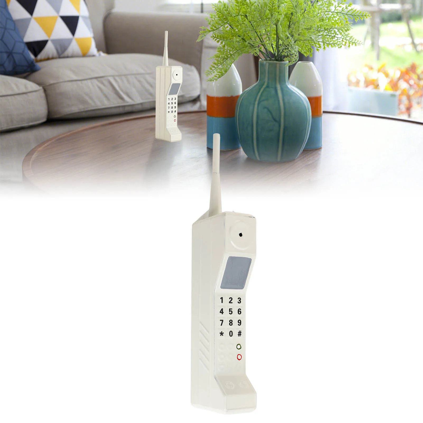 Retro Cell Phone Ornament Attractive Decorative Vintage Cellular Model Iron Material Lightweight Portable for Entertainment