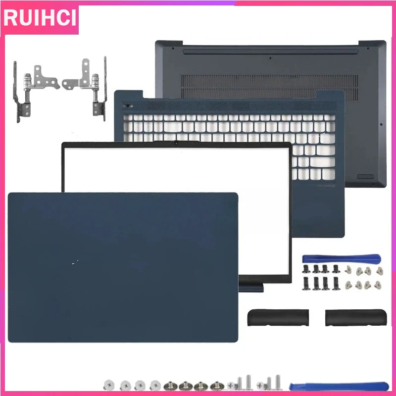 

Для Ideapad 5 15IIL05 15ARE05 15ITL05 ideapad 5-15 2021 НОВЫЙ ЖК-задняя крышка, передняя панель, петли, упор для рук, нижняя часть корпуса, синий