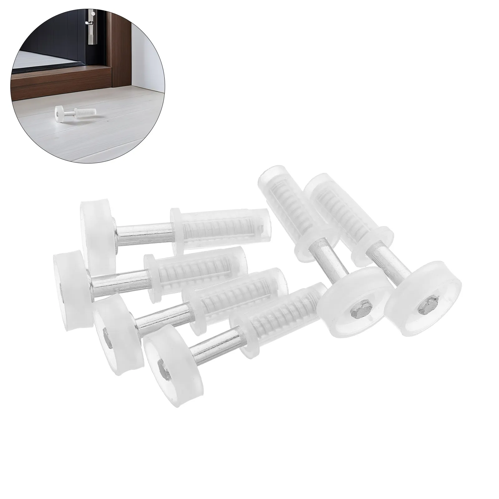 

6pcs Bi-Fold Door Top Rollers Bifold Door Hardware Repair Kit 3/8” Spring-Loaded Guide Pins Bifold Door Parts For Folding Door