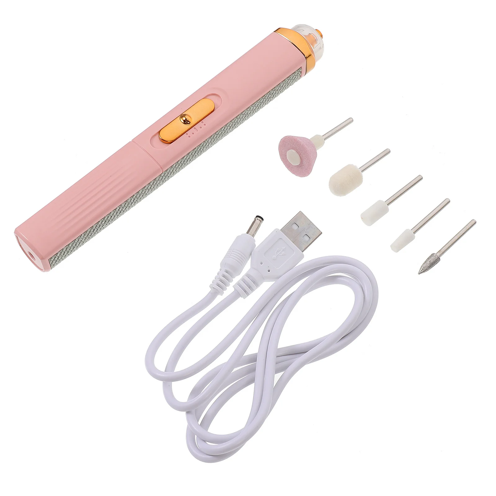 1Set Electric Nail File Cordless Nail Drill Machine Portable Lightweight Manicure Tool Kit for Acrylic Nails with USB Charging