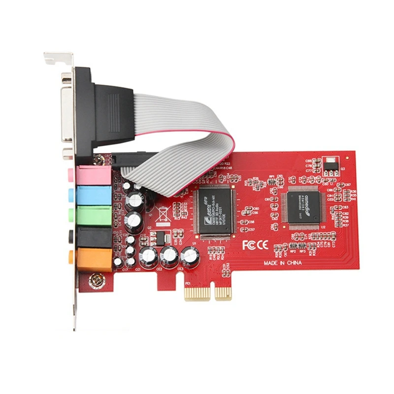 PCI-E Sound Card PCIE X1 5.1 Channel Internal Sound Card CMI8738 Chipset PCI Express Stereo Sound Card For Desktop PC