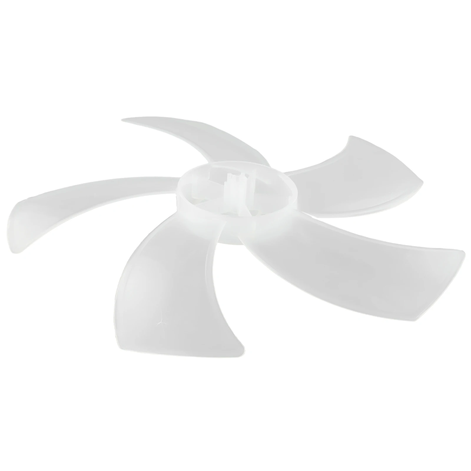 16 Inch Diameter Five-Leaf Fan Blade Assembly with Integrated Nut Cover for Pedestal Fan Replacement and Desk Fan Maintenance