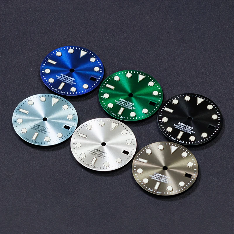 

NH35 dial SUB 28.5mm modified literally green luminous mechanical watch NH36 diving watch accessories
