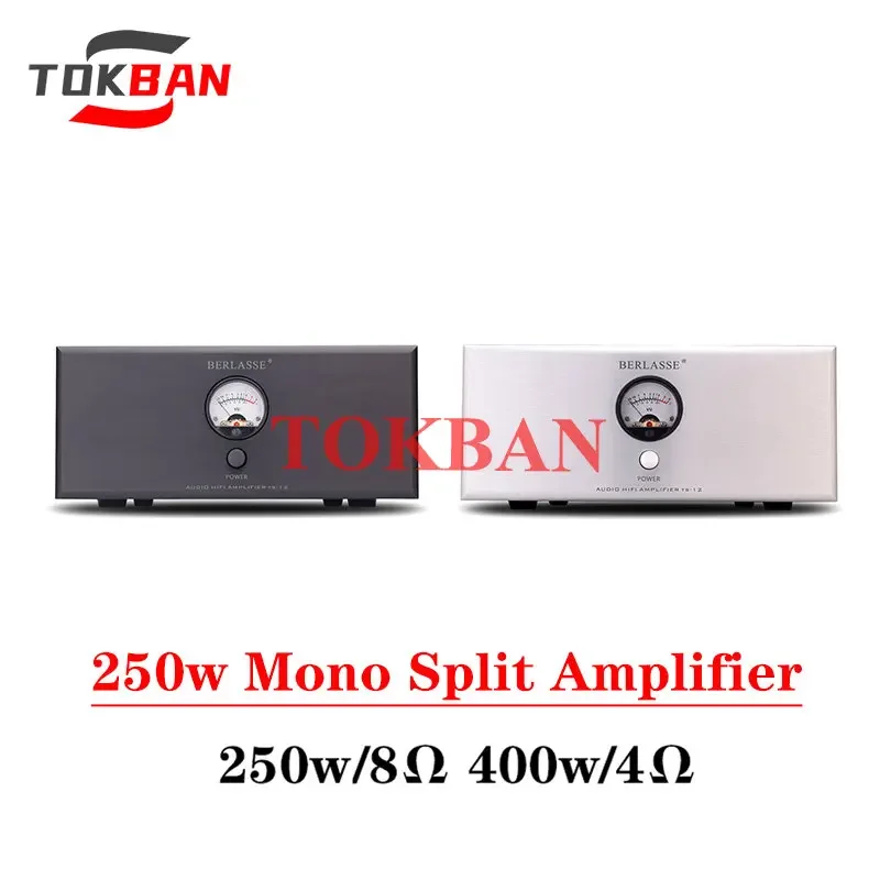 Tokban TS-12 250w Mono Split Power Amplifier High Power Low Distortion Support RCA XLR Input Vu Meter HIFI Amplifier Audio