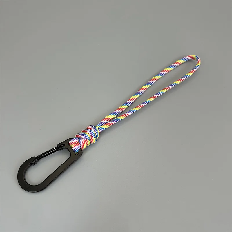 Geflochtenes Paracord-Schlüsselband für Outdoor-Camping-Rucksack mit Schnellverschluss-Karabinerhaken, Anti-Verlust-Handgelenkschlaufe, Wander-EDC-Werkzeug – Detail 5