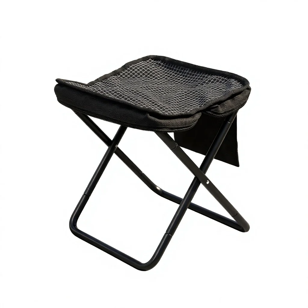Outdoor Folding Stool With Carrying Handle Lightweight Aluminum Alloy & Oxford Cloth For Camping Fishing Travel