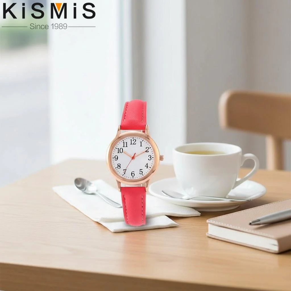 

Женские кварцевые часы, модные, с легко читаемыми цифрами, простым циферблатом, тонким браслетом, стильные наручные часы