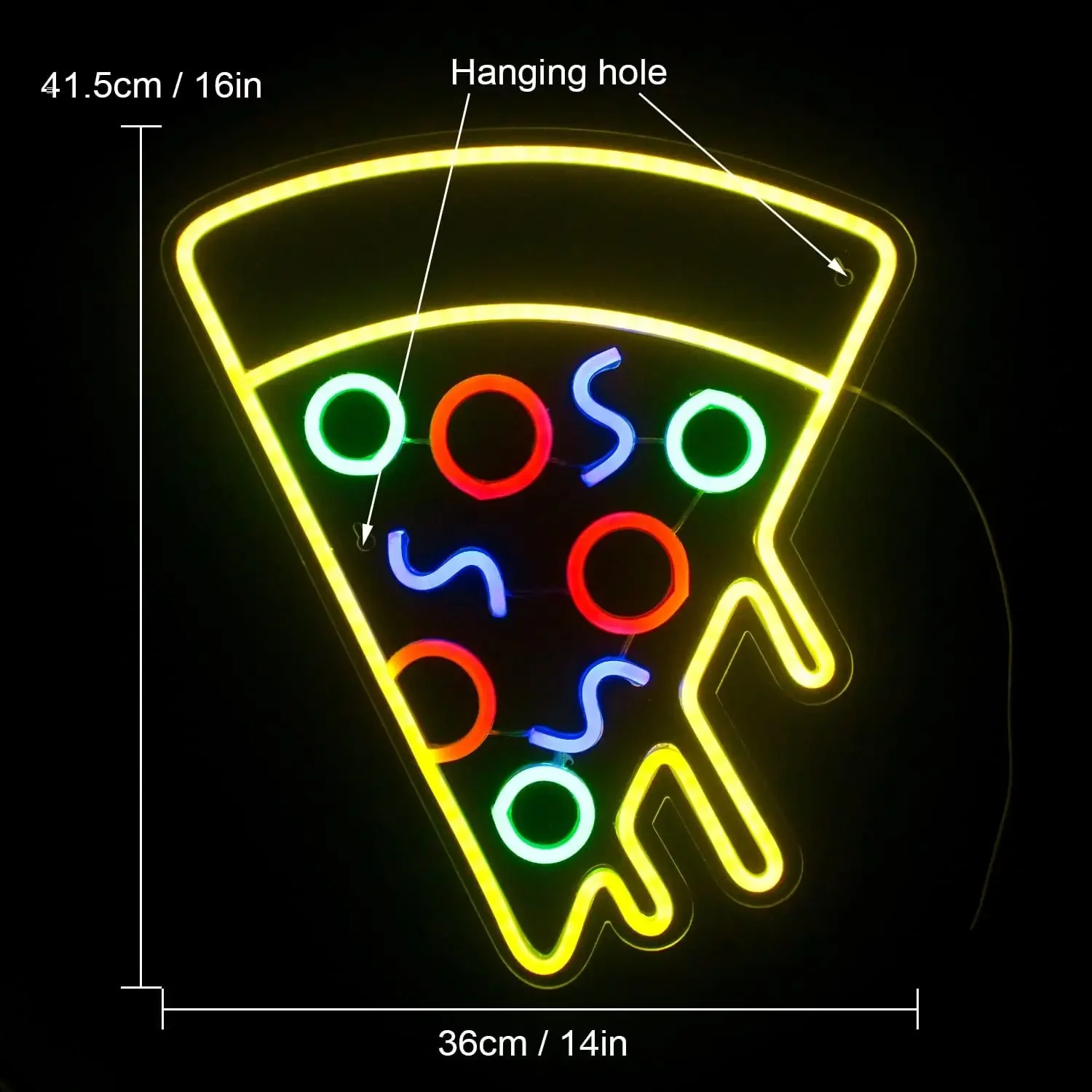 Insegna al Neon a forma di Pizza, insegne con luci al Neon a LED USB, per la decorazione della camera da letto fresca del Pub del partito del ristorante della cucina della Pizzeria