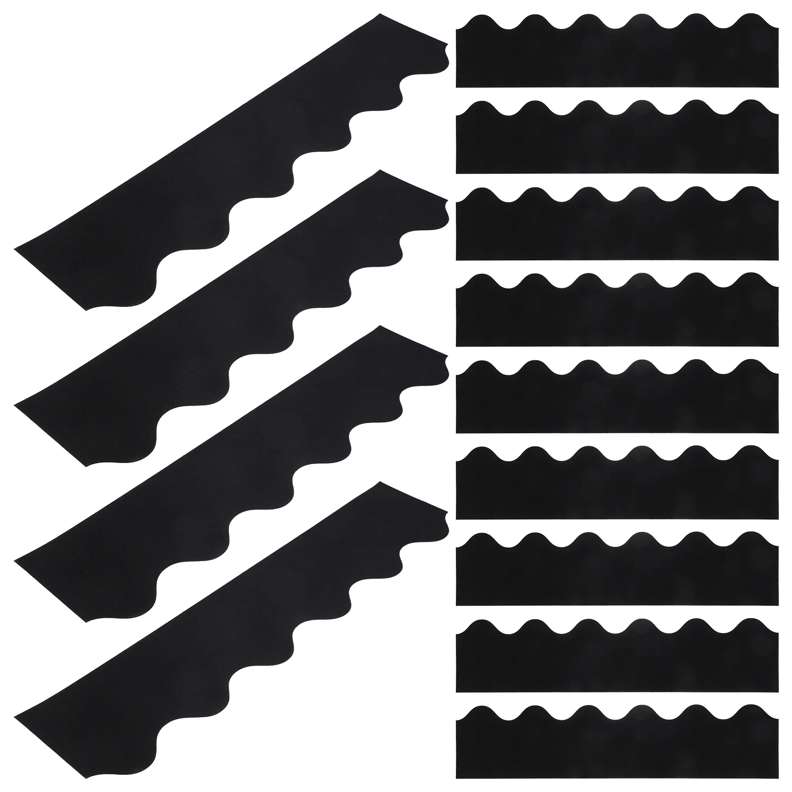 

30 Sheets Black Bulletin Board Border Trim Novelty Classroom Wall Decorative Sticker Borders for Home Office School Blackboard