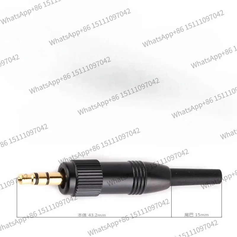 3.5mm lockable plug head mounted microphone with small three cores