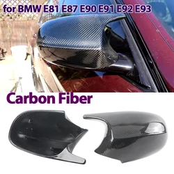 2x M look real Carbon Fiber / Black Side Mirror cover Caps for BMW E90 E91 E92 E93 E81 E82 E88 E87 E88 Accessories