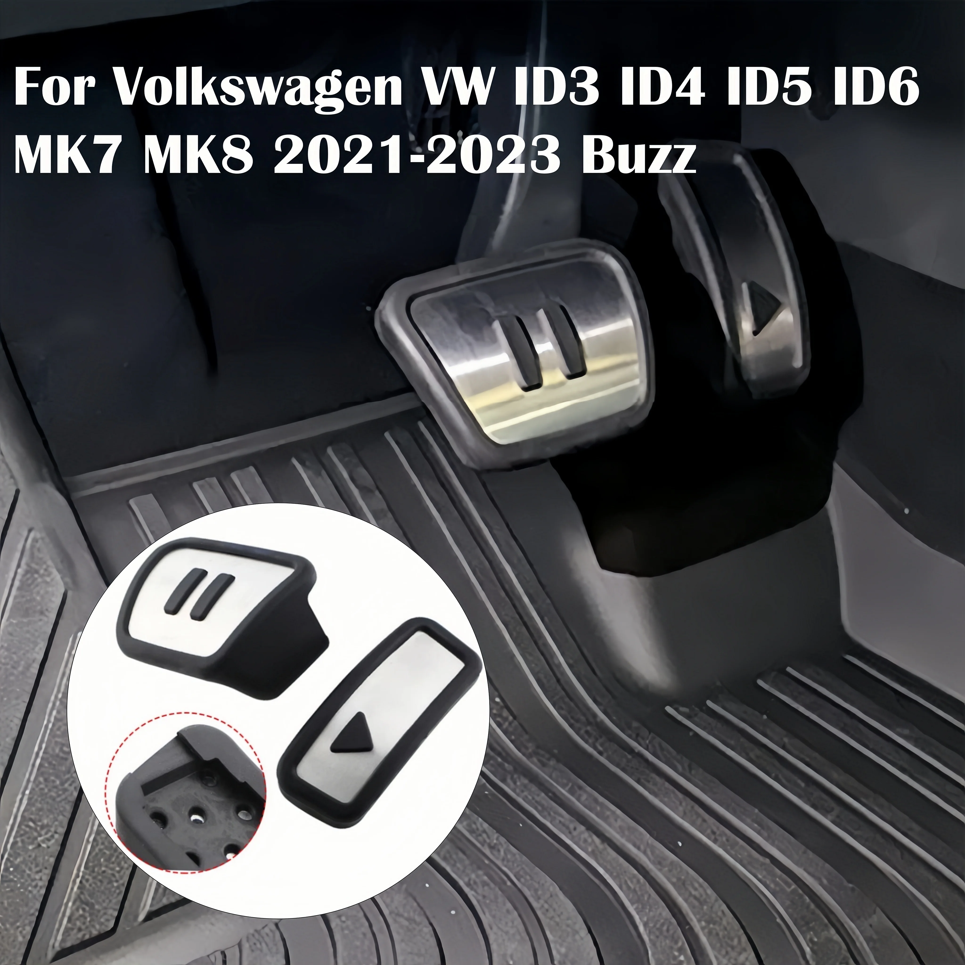 

Car Pedals Cover for Volkswagen VW ID3 ID4 ID5 ID6 MK7 MK8 2021-2023 Buzz Fuel Brake Foot Rest AT Pedals Accelerator Brake Pads