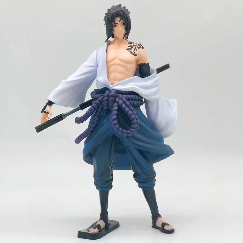 

25cm Naruto Shippuden Adult Cursed Seal Sasuke Figure Anime Collectible PVC Model Toy for Fans Desk Decoration