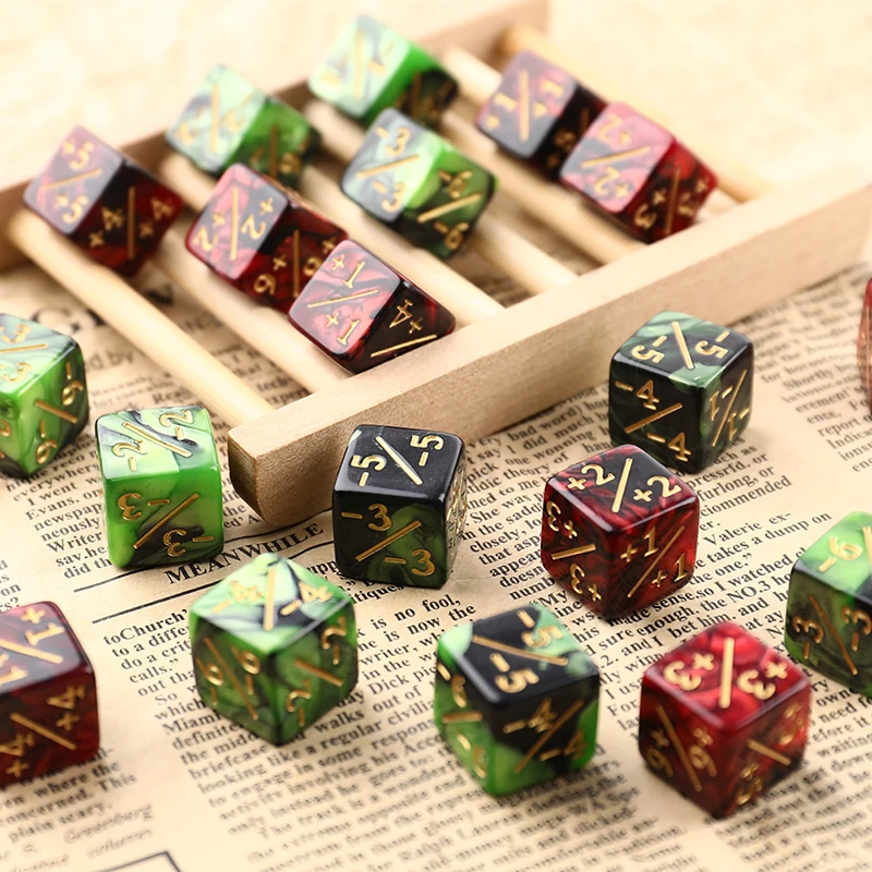 

Набор из 10 шестигранных игральных костей 16 мм (+1/-1) для детей, для MTG, карточных игр, а также в качестве жетонов и костей для программы лояльности