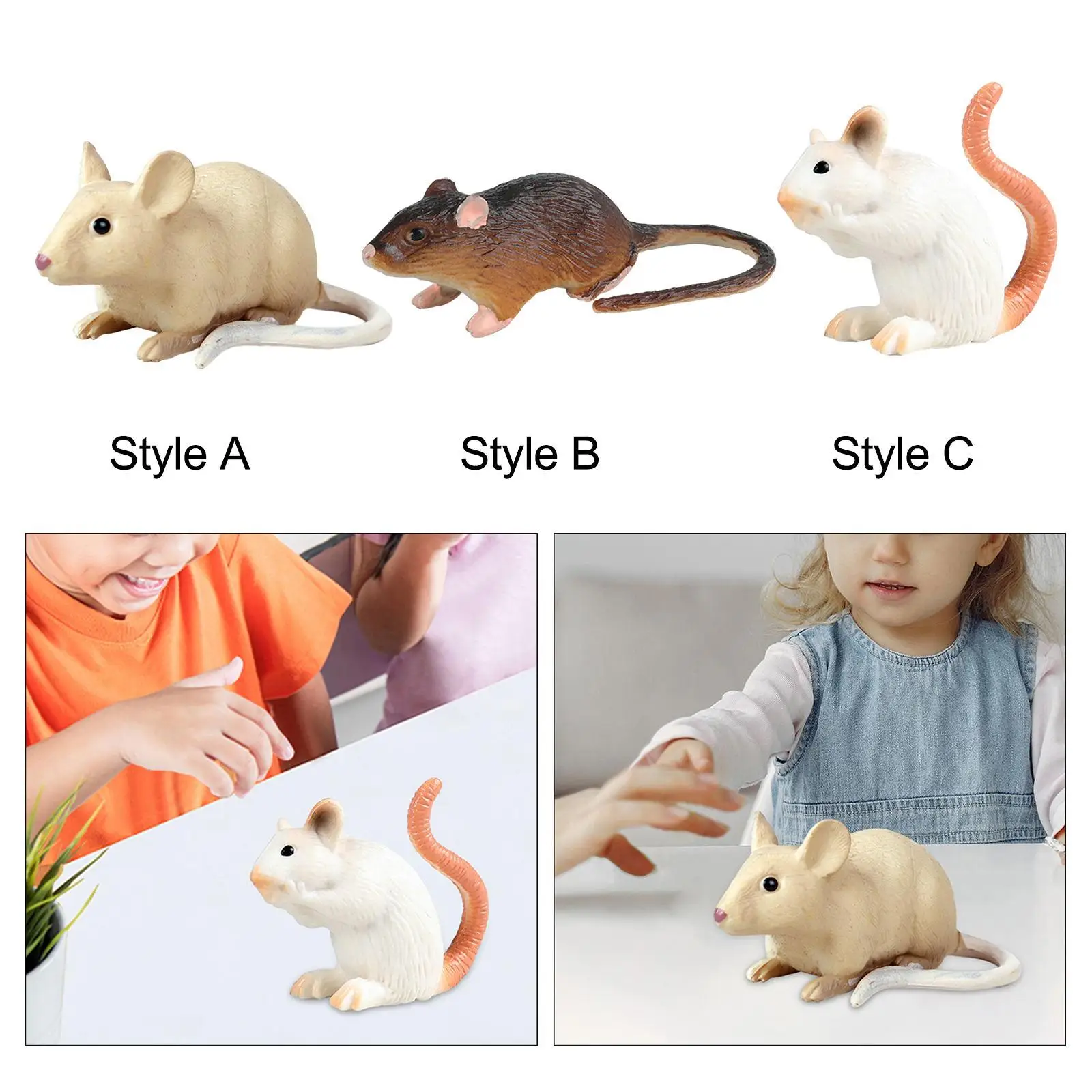 Ratones juguete modelo rata juguete figuras accesorios juguete animales figuras simulación para