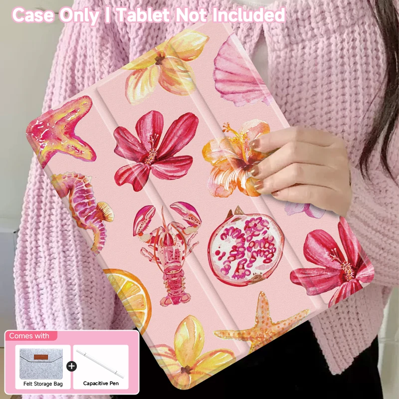 

Чехол для iPad 10.2/10.5/109 с двусторонним стилусом и фетровым чехлом, с отделением для стилуса. Для iPad11 A16, iPad Pro11/iPadAir13