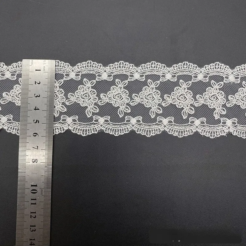 1Yd Sequin Lace Trim | Beaded Mesh Ribbon for DIY Clothing Curtain Pillow Craft