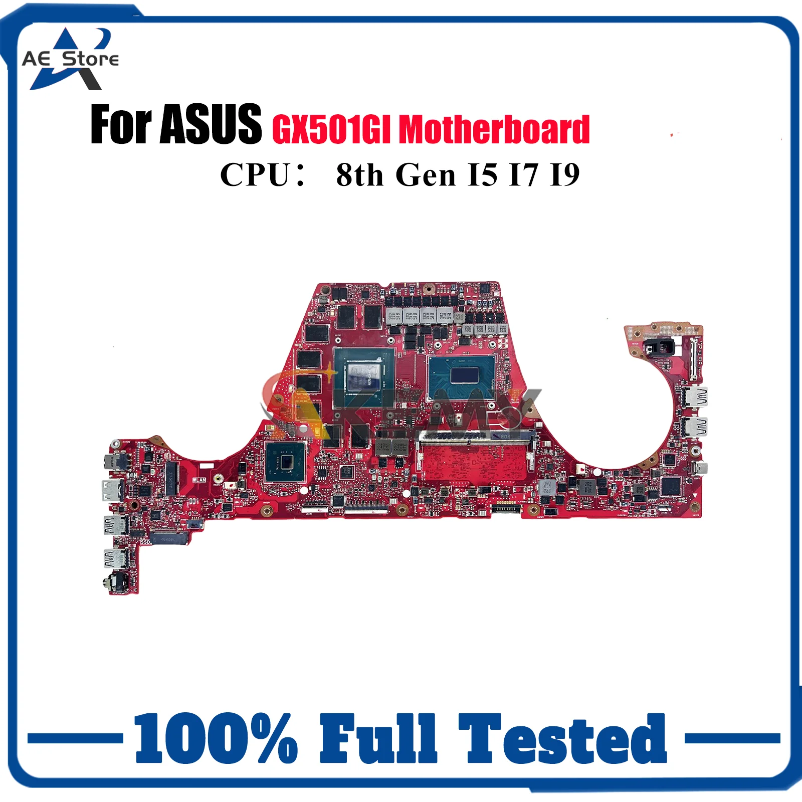

GX501GI Laptop Motherboard For ASUS ROG Zephyrus GX501GI GX501G Notebook Mainboard With I5 I7 I9 CPU 100% tests OK fast shipping
