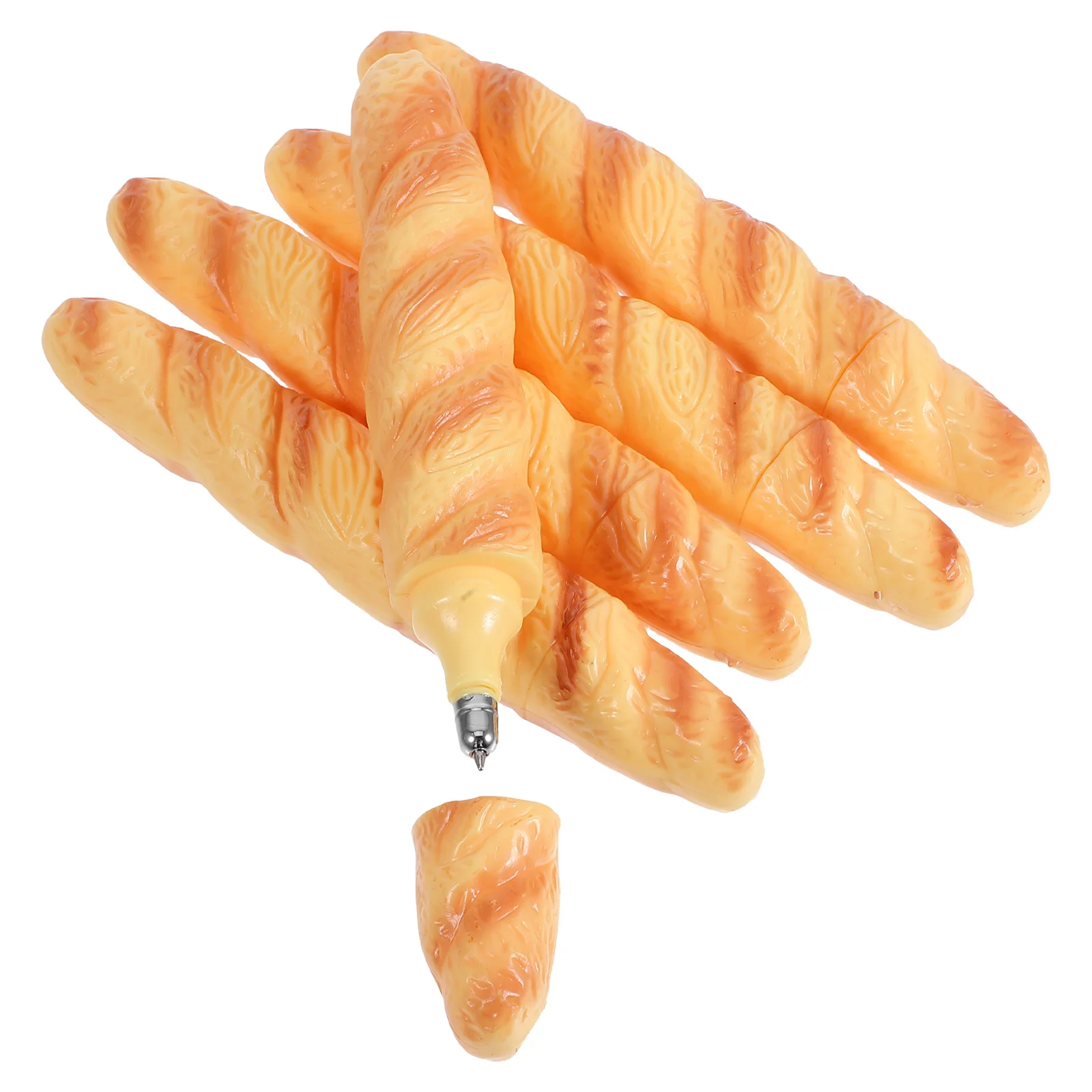 

5pcs Realistic Loaf Bread Ballpoint Pen Novelty Food Shaped Writing Pen Funny Stationery Supplies for Office School Classroom