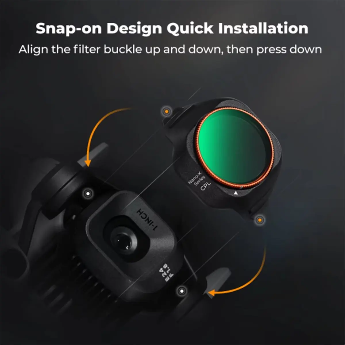 CPL Filter for 5 Pro, Circular Polarizer Lens Filter for Drone Camera, Glare Reduction, Color Enhancement