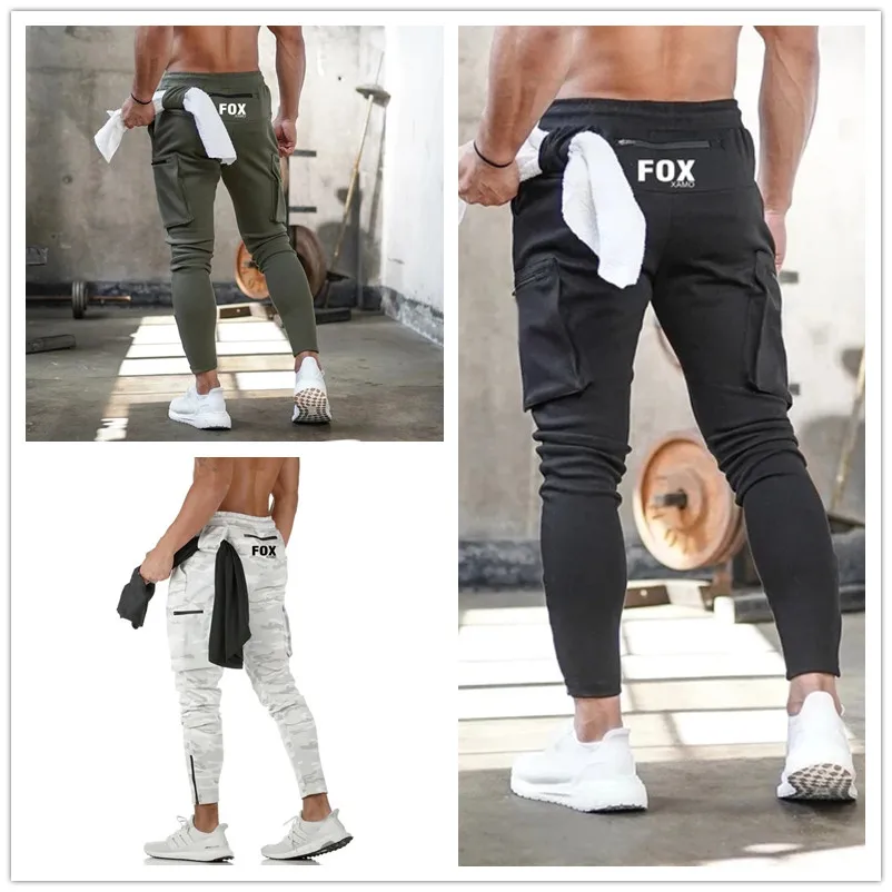 Fox Xamo Cycling NEW Men Sweatpants Gyms Workout Fitness Sports Trousers Male Running Skinny Track Pants Training Jogger Pants