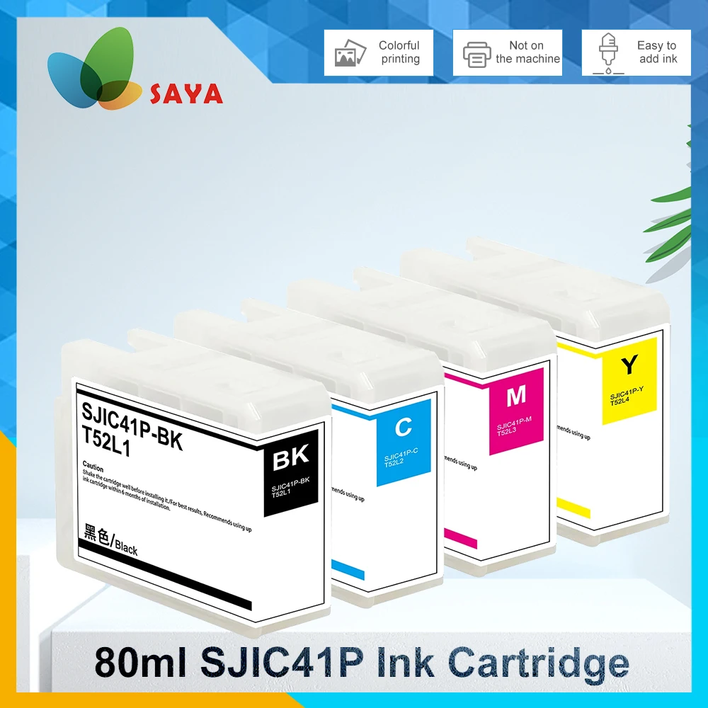 

SJIC41P Ink Cartridges SJIC41P-MK SJIC41P-C SJIC41P-M SJIC41P-Y Ink Set for ColorWorks CW-C4000 Color Inkjet Matte Label Printer