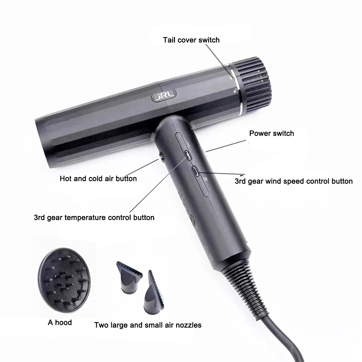 High-speed with high power for barbershops and familiesJrl Blow Hair Dryer